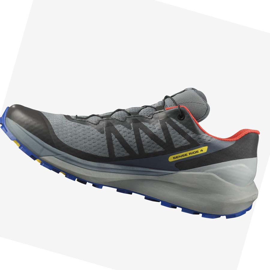 Salomon SENSE RIDE 4 GORE-TEX INVISIBLE FIT Trail Futócipő Férfi Olivazöld | HU 2107BEX